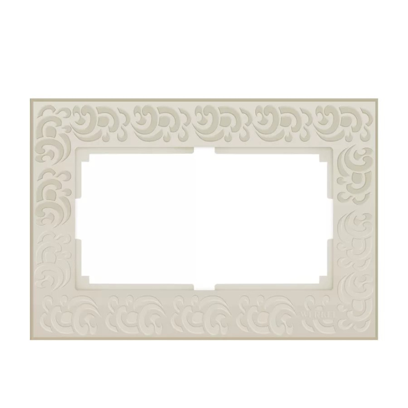 картинка Рамка для двойной розетки слоновая кость Flock WERKEL !!! от магазина Электротехника