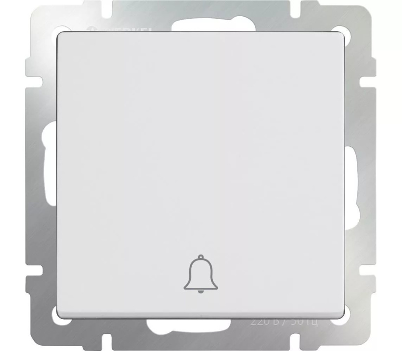 картинка Кнопка звонка 10А СУ белый WERKEL от магазина Электротехника