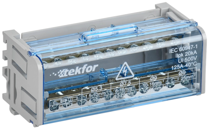 картинка TEKFOR Шины на DIN-рейку (кросс-модуль) ШНК 2х11 L+PEN IEK от магазина Электротехника