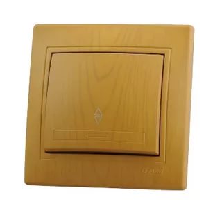 картинка Выключатель 1-кл. проходной керамика ольха Mira Lezard !!! от магазина Электротехника