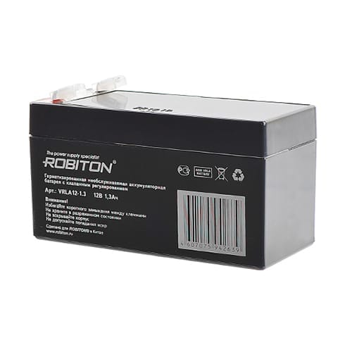 картинка Аккумулятор 12V  1.3Ah 97х43х52 Robiton от магазина Электротехника
