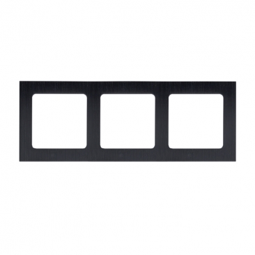 картинка Рамка 3-пост. металлическая черный Стокгольм от магазина Электротехника
