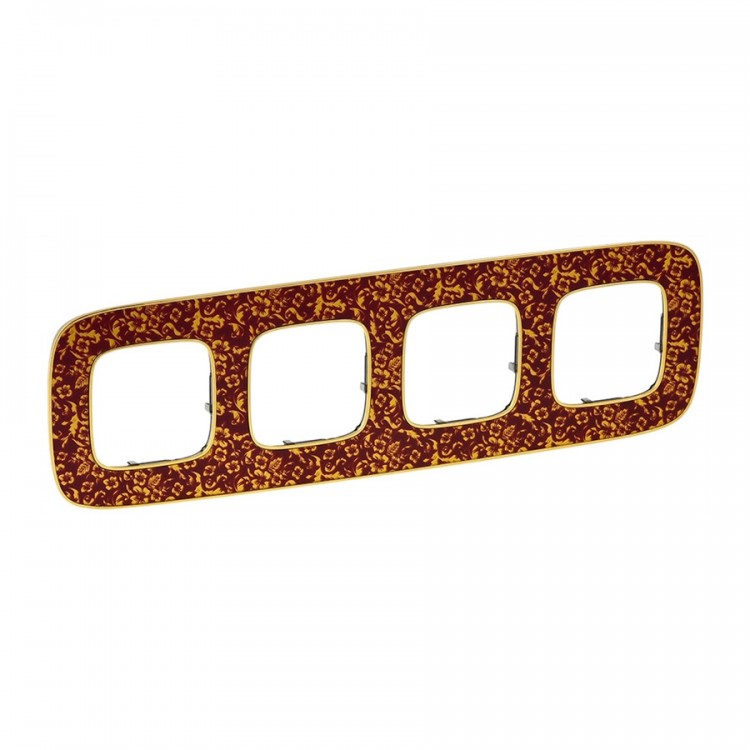 картинка Рамка 4-пост. универсальная Барокко пурпур Valena ALLURE от магазина Электротехника