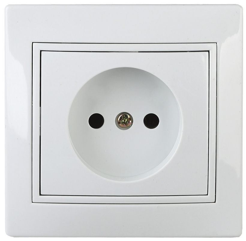 картинка Розетка 1-я 2P С/У  винт. клем. белая Intro Plano от магазина Электротехника