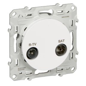 картинка Розетка R-TV/SAT оконечная механизм белый ODACE от магазина Электротехника