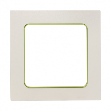 картинка Рамка 1-пост. белый с линией цвета зеленый Стокгольм от магазина Электротехника