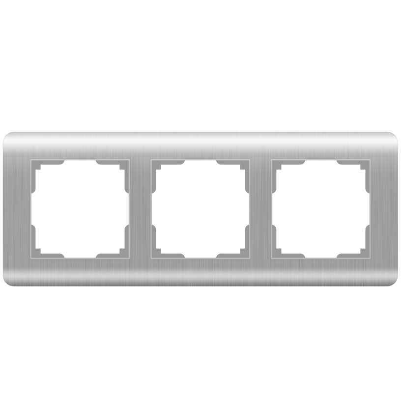 картинка Рамка 3-пост. серебряная Stream от магазина Электротехника