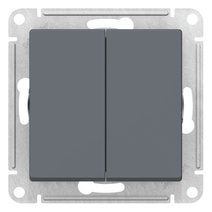 картинка Выключатель 2-кл. 10А СУ механизм грифель  ATLAS DESIGN от магазина Электротехника