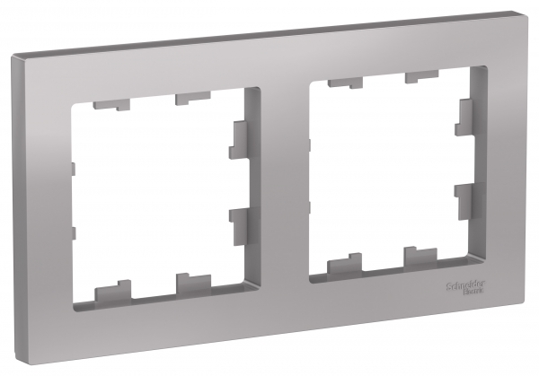 картинка Рамка 2-пост. алюминий ATLAS DESIGN от магазина Электротехника