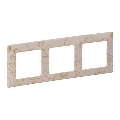 картинка Рамка  3-пост. ампир бежевый Valena LIFE от магазина Электротехника