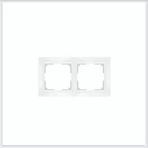 картинка Рамка 2-пост. белая с белой вставкой Snabb basic от магазина Электротехника