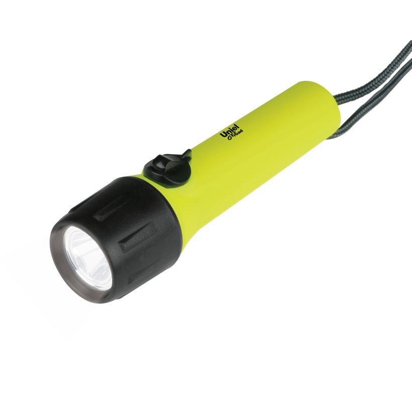 картинка Фонарь ручной  XP-C CREE LED 85Лм ремешок д/запястья, пластик ударопрочный,желтый Uniel от магазина Электротехника