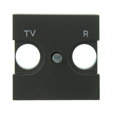 картинка Накладка для TV-R розетки, 2 мод, антрацит, Zenit ABB от магазина Электротехника