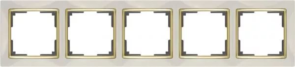 картинка Рамка 5-пост. слон.кость/золото Snabb от магазина Электротехника