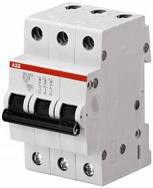 картинка Выключатель автоматический 3-пол.  2А 6,0кА С (SH203 C2) АВВ от магазина Электротехника