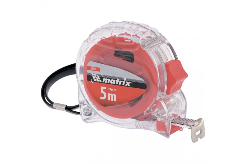картинка Рулетка 10м х 25мм, корпус из поликарбоната Matrix Crystal от магазина Электротехника