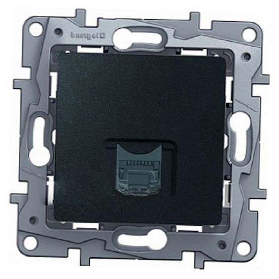 картинка Розетка 1-я RJ11 СУ механизм антрацит Etika !!! от магазина Электротехника