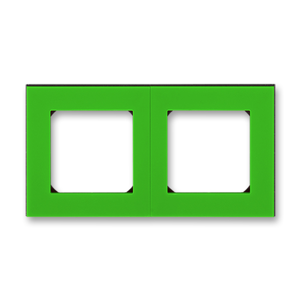 картинка Рамка 2-пост. зелёный/дымчатый чёрный LEVIT от магазина Электротехника