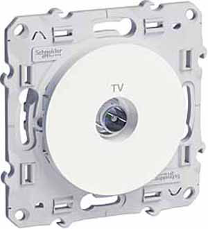 картинка Розетка 1-я TV механизм белый ODACE !!! от магазина Электротехника