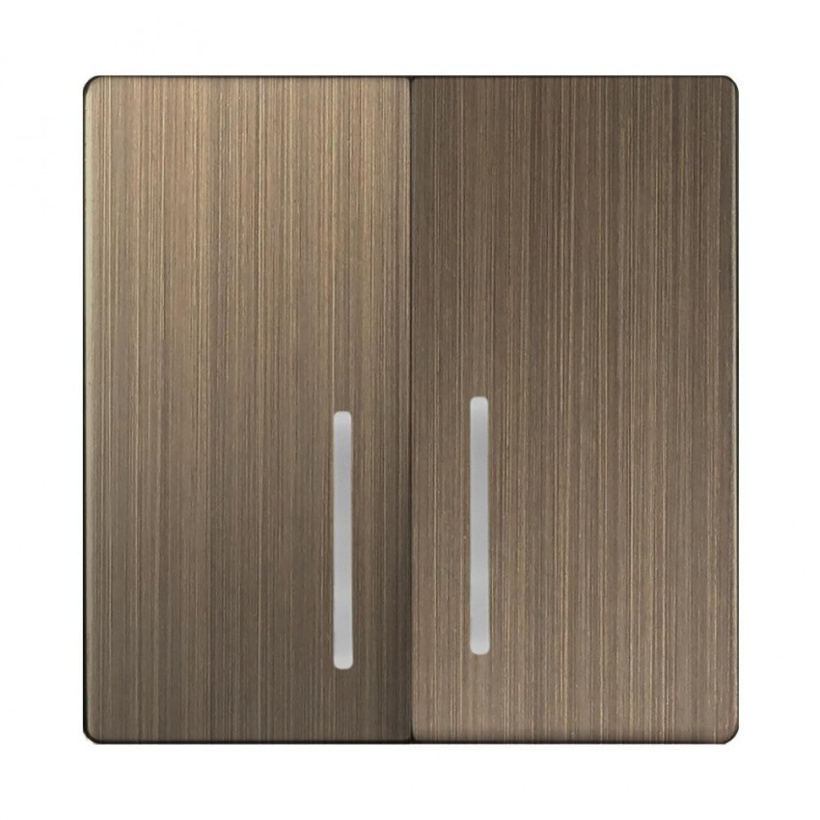 картинка Клавиша выключателя 2-я c подсветкой бронзовый WERKEL от магазина Электротехника