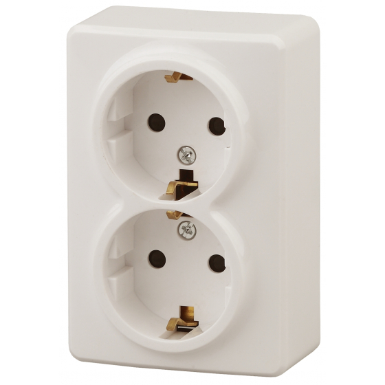 картинка Розетка 2-я 2P+E 16А-250В О/У сл. кость, Эксперт ЭРА от магазина Электротехника