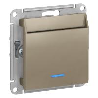 картинка Выключатель карточный 10А СУ механизм шампань ATLAS DESIGN от магазина Электротехника