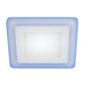 картинка Светильник LED 9Вт 540Лм 220V 4000K квадрат с синей подсветкой ЭРА  !!! от магазина Электротехника