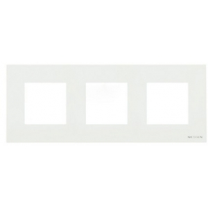 картинка Рамка 3-ая , цвет Стекло Белое, Zenit, ABB  от магазина Электротехника