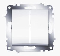 картинка Выключатель/переключатель 2-кл. 10А 250В Белый (кр упак 12шт)Cosmo от магазина Электротехника