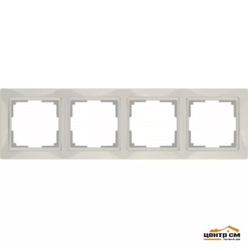 картинка Рамка 4-пост. слон.кость со вставкой слон.кость Snabb basic от магазина Электротехника