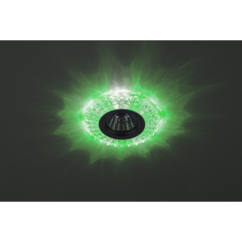 картинка Светильник MR-16 GU5.3  50Вт с подсветкой12V/220V прозр. зеленый+белый ЭРА !!! от магазина Электротехника