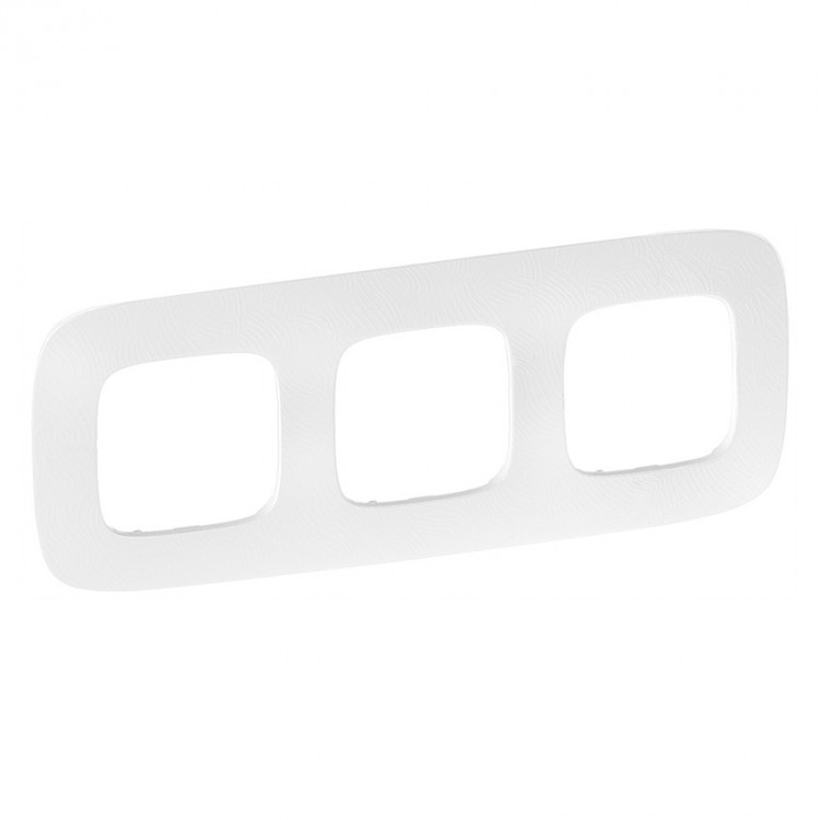 картинка Рамка 3-пост. универсальная Тиснение белое Valena ALLURE от магазина Электротехника