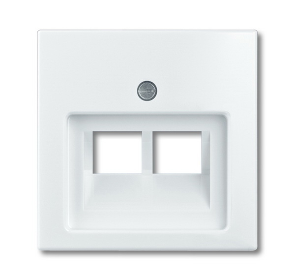 картинка Накладка 2-ой розетки RJ45/RJ11 наклонной белый (кр упак 10шт)Basic 55 !!! от магазина Электротехника