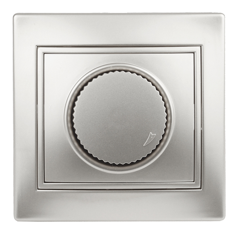 картинка Светорегулятор поворотный 600Вт С/У, алюминий Intro Plano  от магазина Электротехника