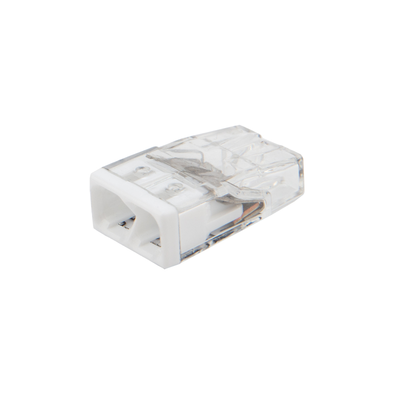 картинка Клемма СМК 2273-202, 2-проводная 0.5-2.5 мм², прозрачная (100 шт./уп.) REXANT от магазина Электротехника