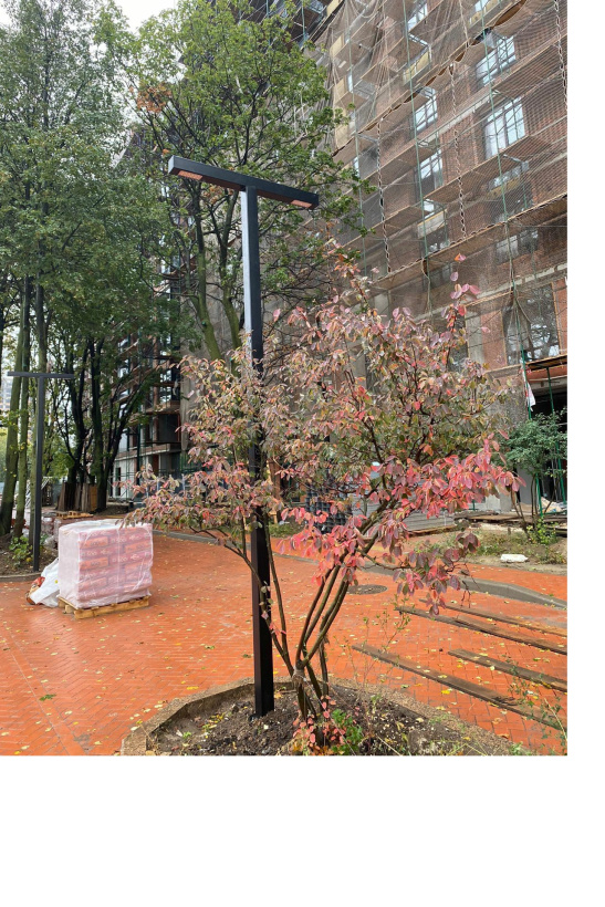 картинка Светильник LED 100Вт (2х50) 4000К IP65 на опоре Интеграл Т-образный H=4000мм UNI HAUSS от магазина Электротехника