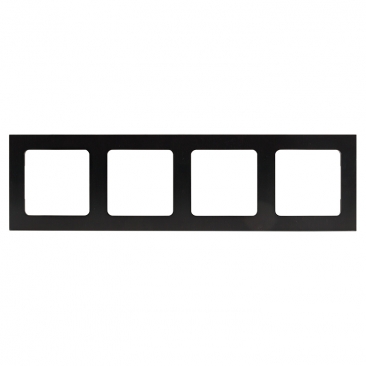 картинка Рамка 4-пост. металлическая черный Стокгольм от магазина Электротехника