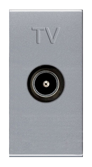 картинка Механизм ТВ розетки, простой, 1-модульный серебро Zenit ABB от магазина Электротехника