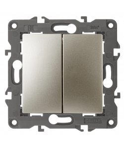 картинка Выключатель 2-кл. 10АХ-250В авт. клем шампань Elegance Эра от магазина Электротехника