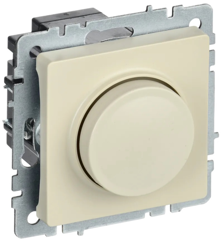 картинка Светорегулятор 600Вт поворотно-нажимной бежевый BRITE от магазина Электротехника