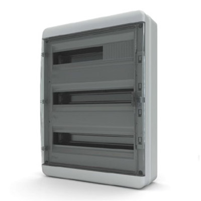 картинка Пластиковый распределительный щит BNK IP65 (54 мод) прозрачная черная дверца Tekfor  от магазина Электротехника