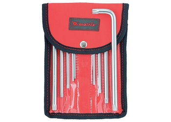 картинка Набор шестигранников 9 шт удлиненные, шаровые (Torx-Torx) звёздочка CrV Matrix от магазина Электротехника