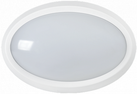 картинка Светильник "овал" LED  8Вт (640Лм) 4000K IP65  белый пластик ДПО 5020 IEK от магазина Электротехника