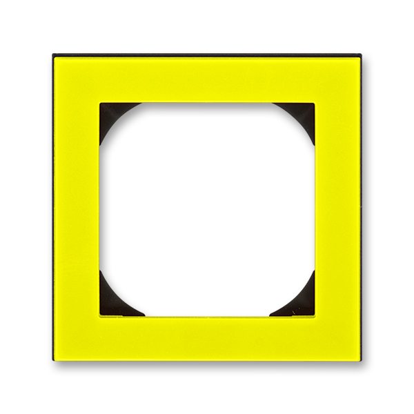 картинка Рамка 1-пост. 55х55 для механизмов BJE жёлтый/дымчатый чёрный LEVIT от магазина Электротехника