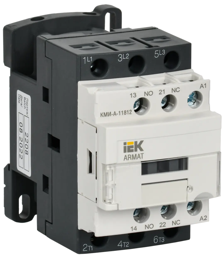 картинка Контактор КМИ-А-22512 LC1D 25А 230В/АС3 1НО/1НЗ  IEK !!! от магазина Электротехника