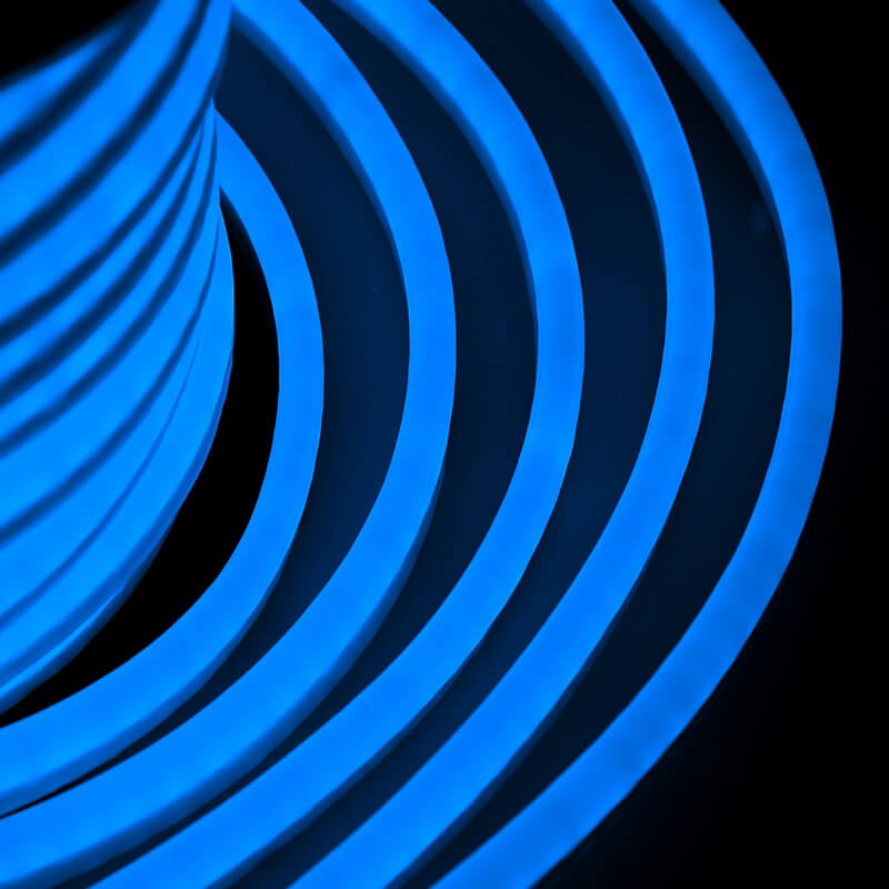 картинка Гибкий Неон LED  - синий, оболочка синяя, бухта 50м от магазина Электротехника