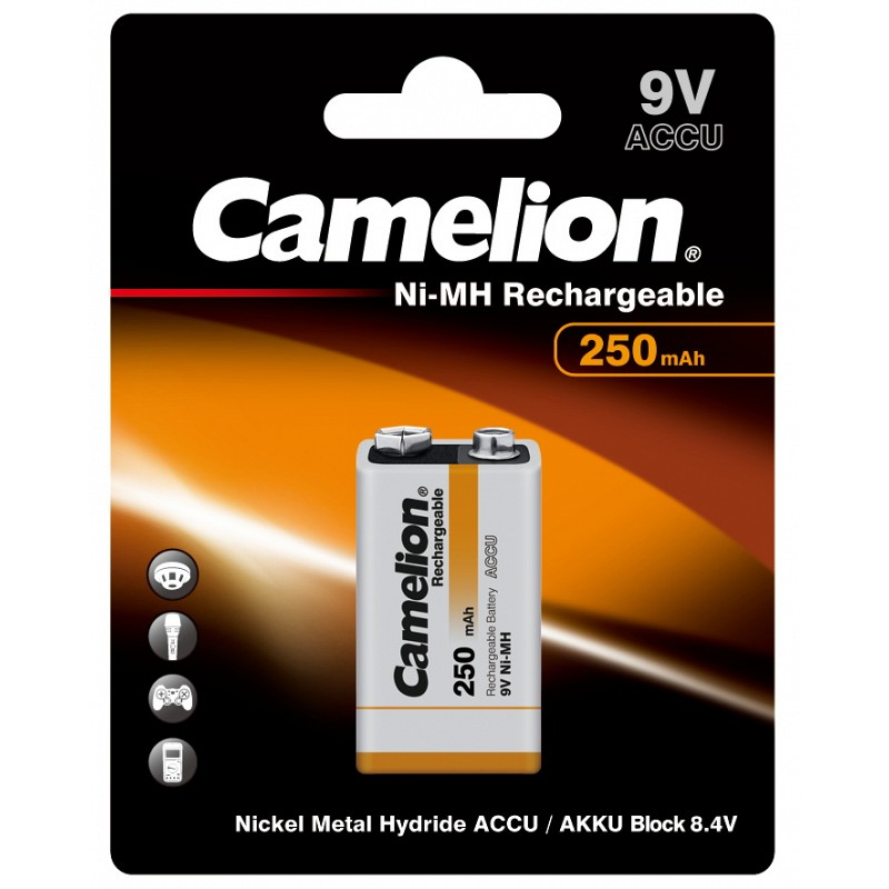 картинка Аккумулятор 9В 250mAh Ni-Mh BL-1 Camelion !!! от магазина Электротехника