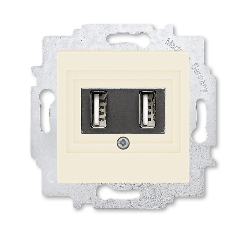 картинка USB зарядка двойная слоновая кость LEVIT от магазина Электротехника