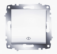картинка Выключатель перекрестный 1-кл. 10А 250В Белый(кр упак 12шт) Cosmo от магазина Электротехника