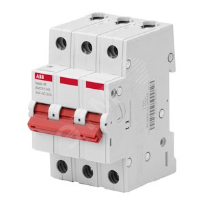картинка Рубильник 3P 40A BMD51340 рычаг красный ABB от магазина Электротехника